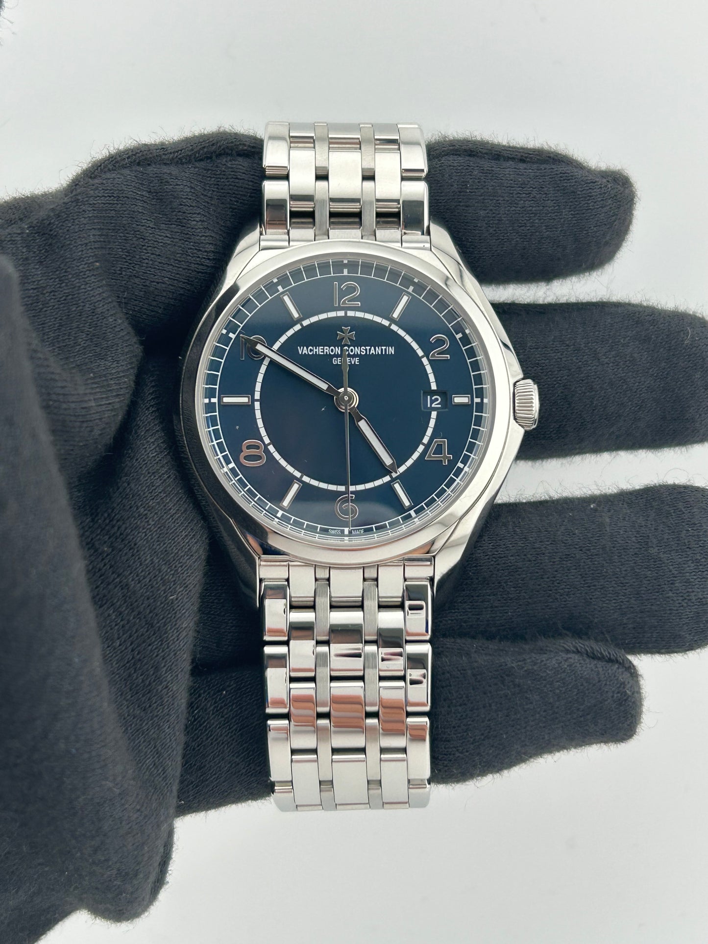 Vacheron Constantin Fiftysix Double Finished Petrol Blue Toned Dial on Stainless Steel Ref. 4600E/110A-B487 Complete 2025 — view 2