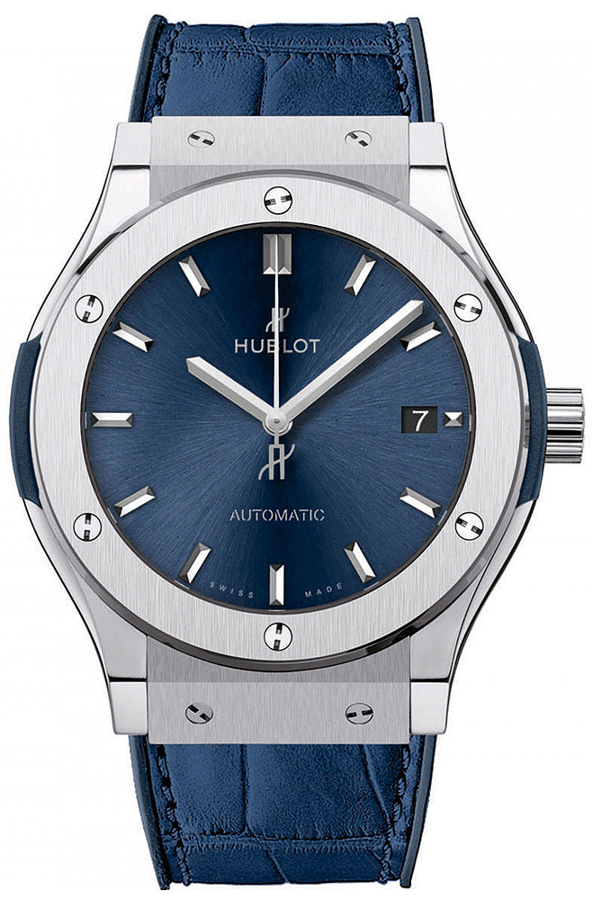 Hublot Classic Fusion Blue Dial on Blue Rubber Ref. 511.NX.7170.LR Complete 2019