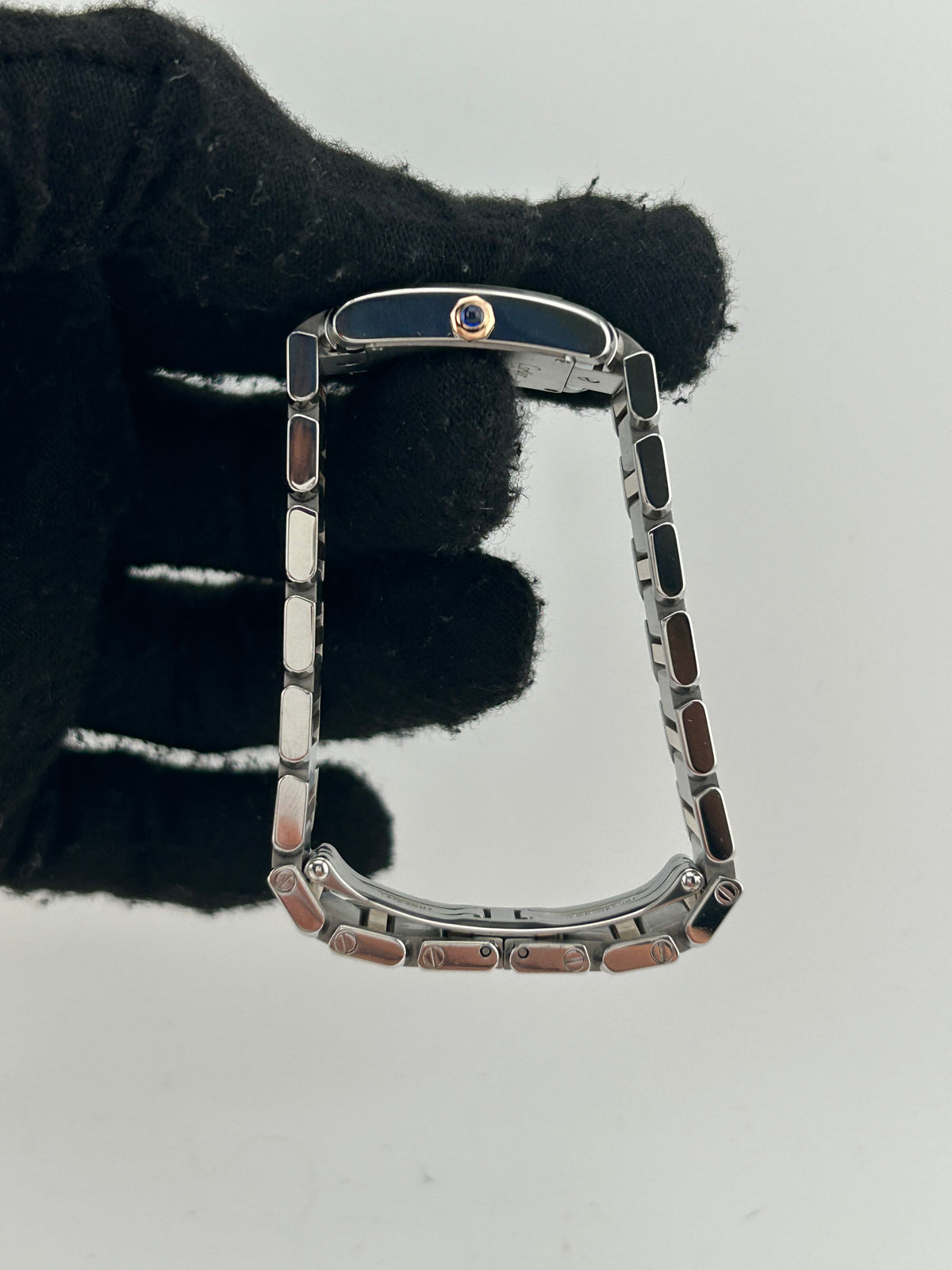 Cartier Tank Francaise Pink Mop / Roman Numerals Dial on 2 Tone Rose Gold & Stainless Steel Bracelet Ref. W51027Q4 Papers 2009 — view 6