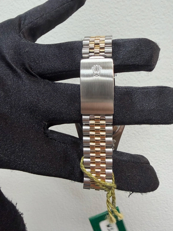 Rolex Datejust Champagne Stick Dial on D Link Jubilee Ref 16233 with Papers