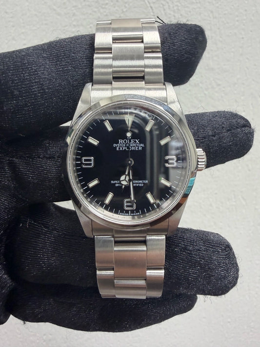 Rolex Explorer I Black Dial on Oyster Ref 114270