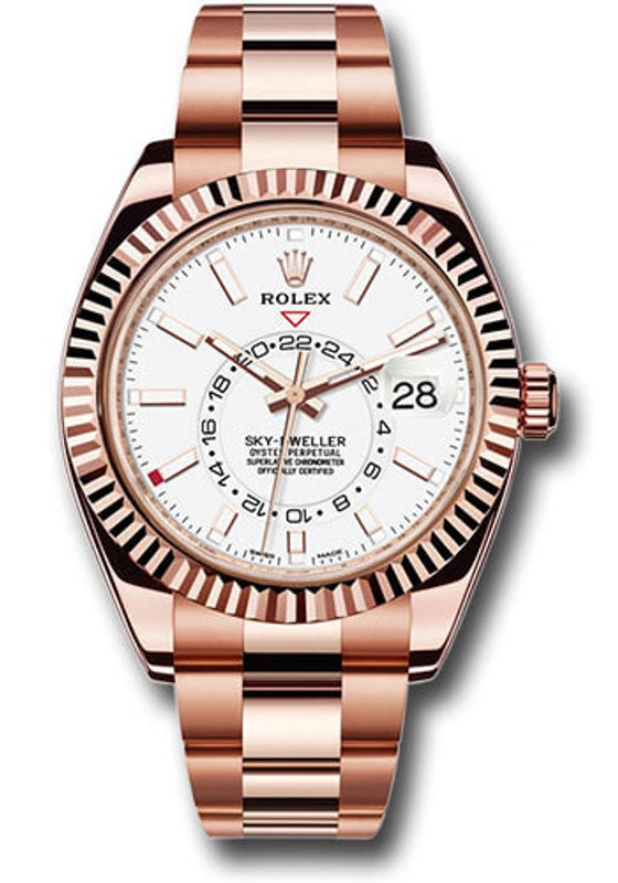 Rolex SkyDweller White Dial on Oyster Ref 326935 with New Style Card White 2019