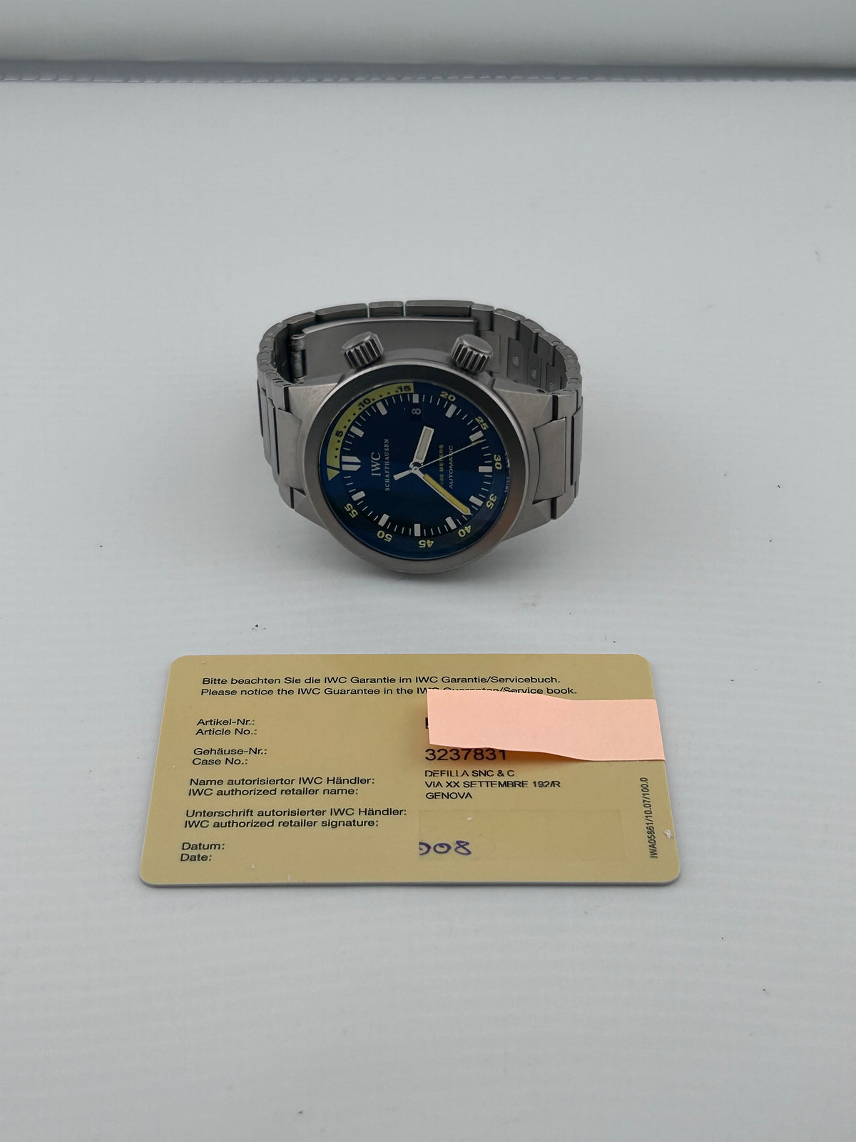 Iwc Aquatimer Automatic Matte Black Dial on Stainless Steel Ref. IW353803 Complete 2008 — view 6