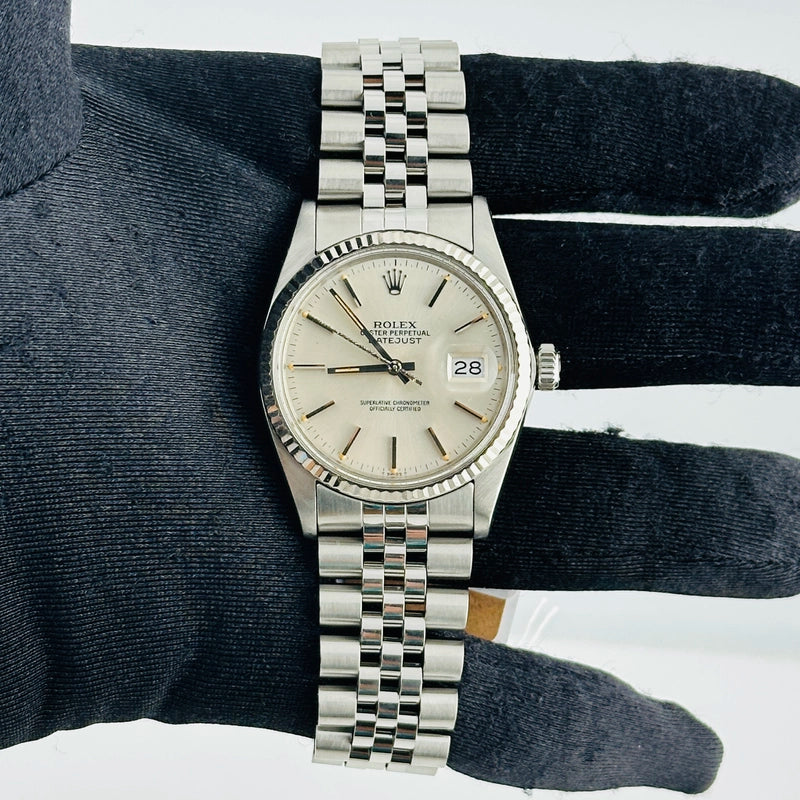 Rolex Datejust Silver Dial on D Link Jubilee Ref 16014