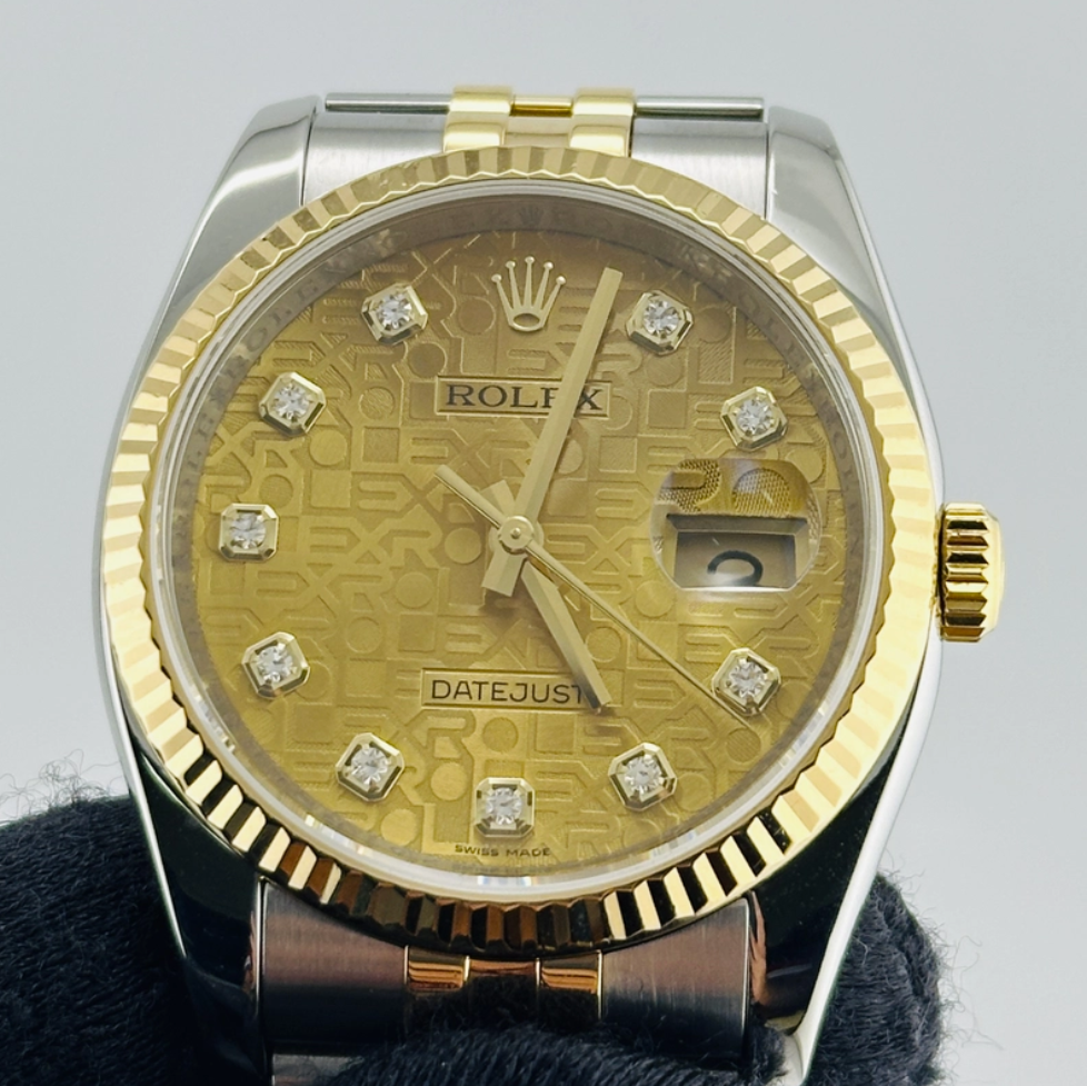 Rolex Datejust Anniversary Diamond Dial Dial on D Link Jubilee Bracelet Ref. 116233 Card Open Date — view 3