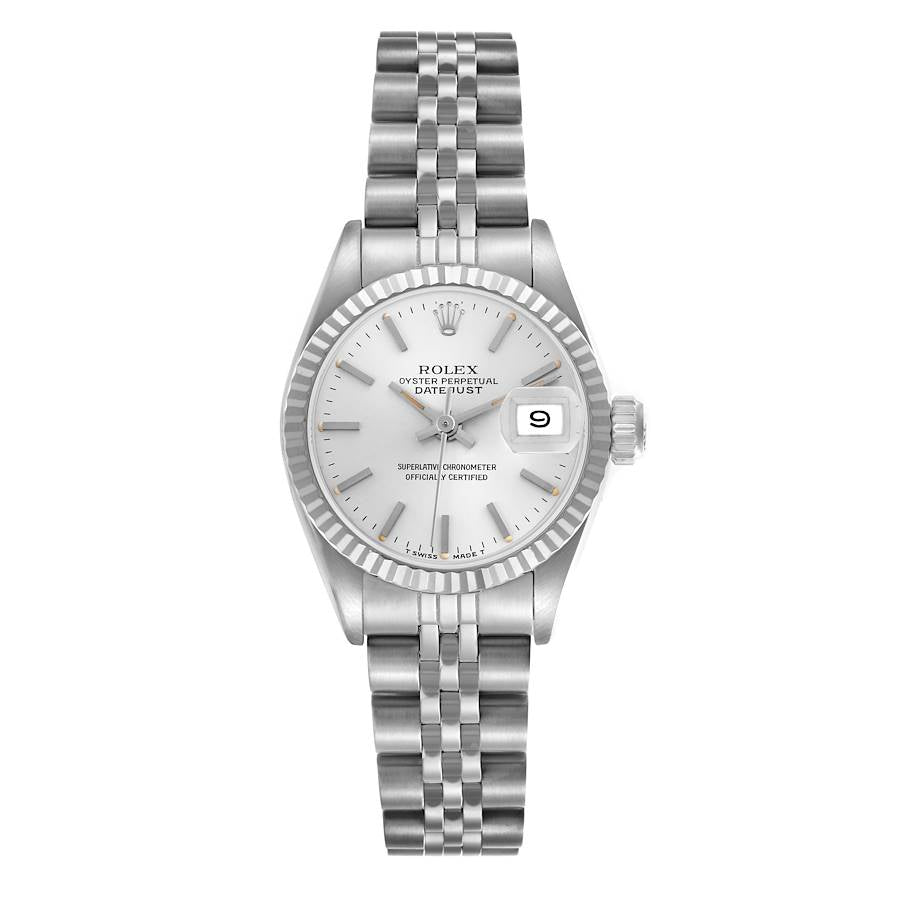 Rolex Datejust Lady Silver Stick Dial on D Link Jubilee Ref. 69174 Papers 1992