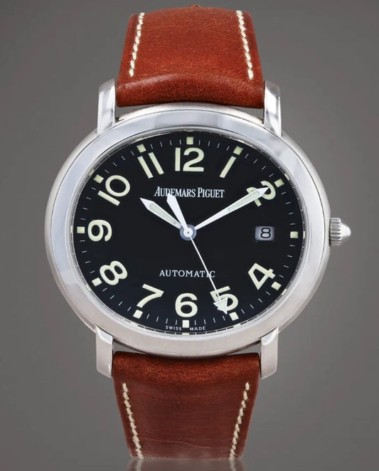 Audemars Piguet Millenary Black Dial on Leather Ref 15016ST