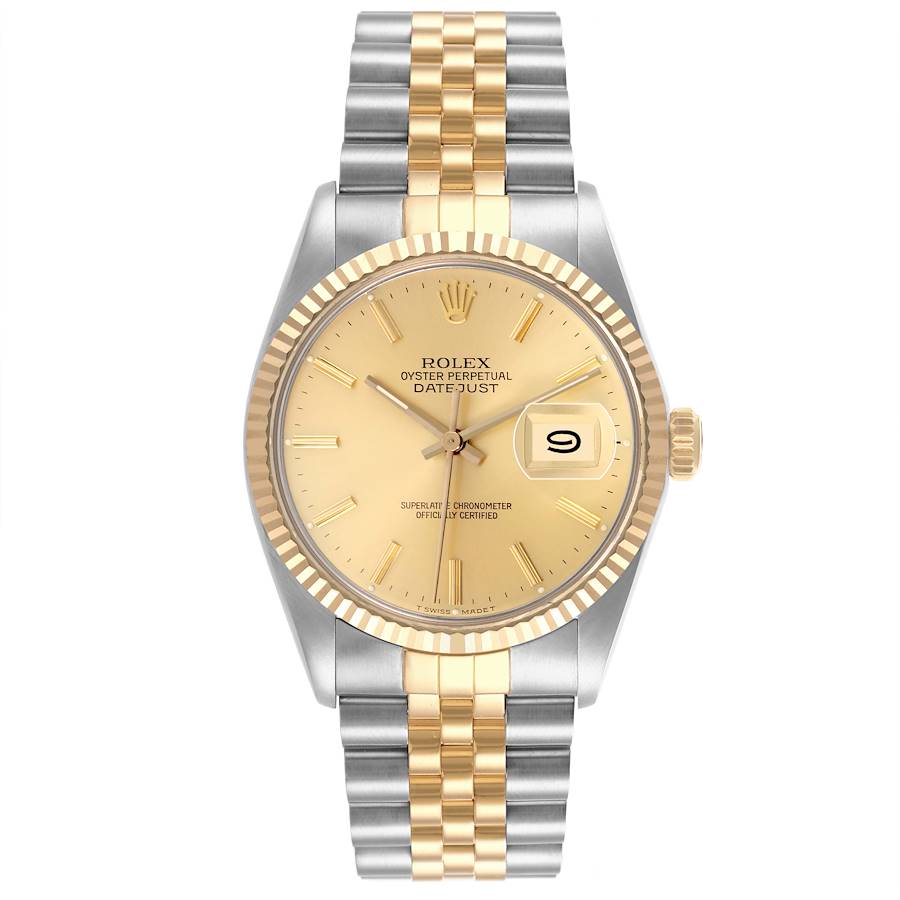 Rolex Datejust Champagne Stick Dial on D Link Jubilee Ref. 16013 1988