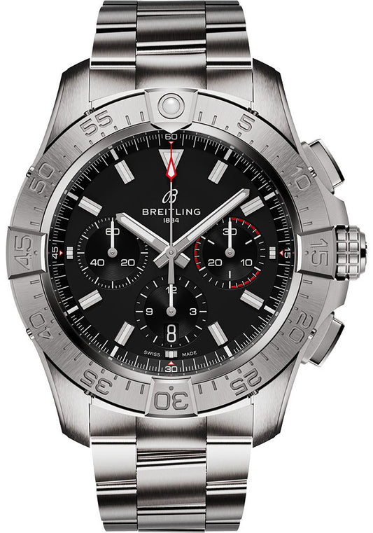 Breitling Avenger B01 Chronograph Black Dial on Stainless Steel Bracelet Ref. AB0147101B1A1 Complete 2024