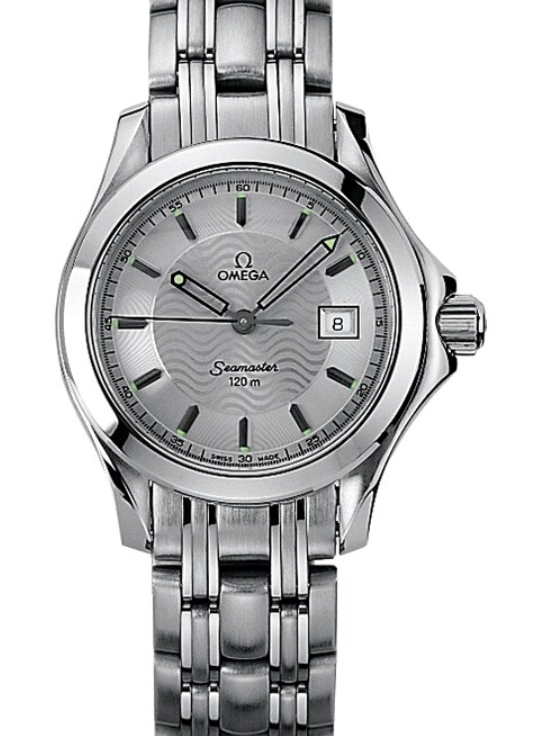 Omega Seamaster Date Silver Wave Motif Dial on Stainless Steel Bracelet Ref. 2571.31