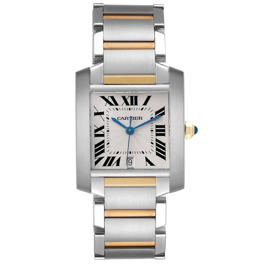 Cartier Tank Francaise Large Silver Roman Dial on 2 Tone Bracelet Ref. 2302