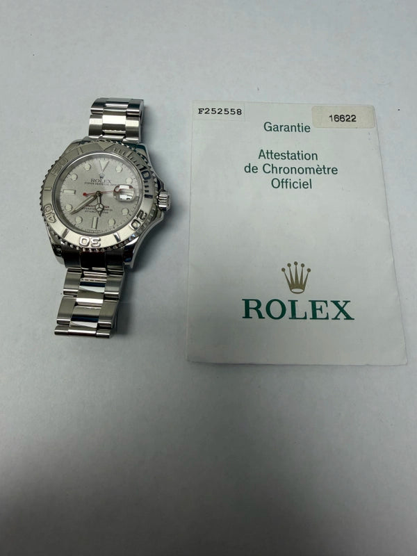 Rolex Yacht Master Silver Dial on Oyster Ref 16622 with Papers 2004