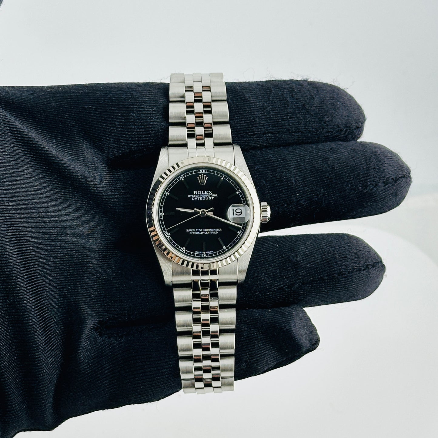 Rolex Datejust Black Dial on D Link Jubilee Ref. 78274 Papers 2002 — view 2