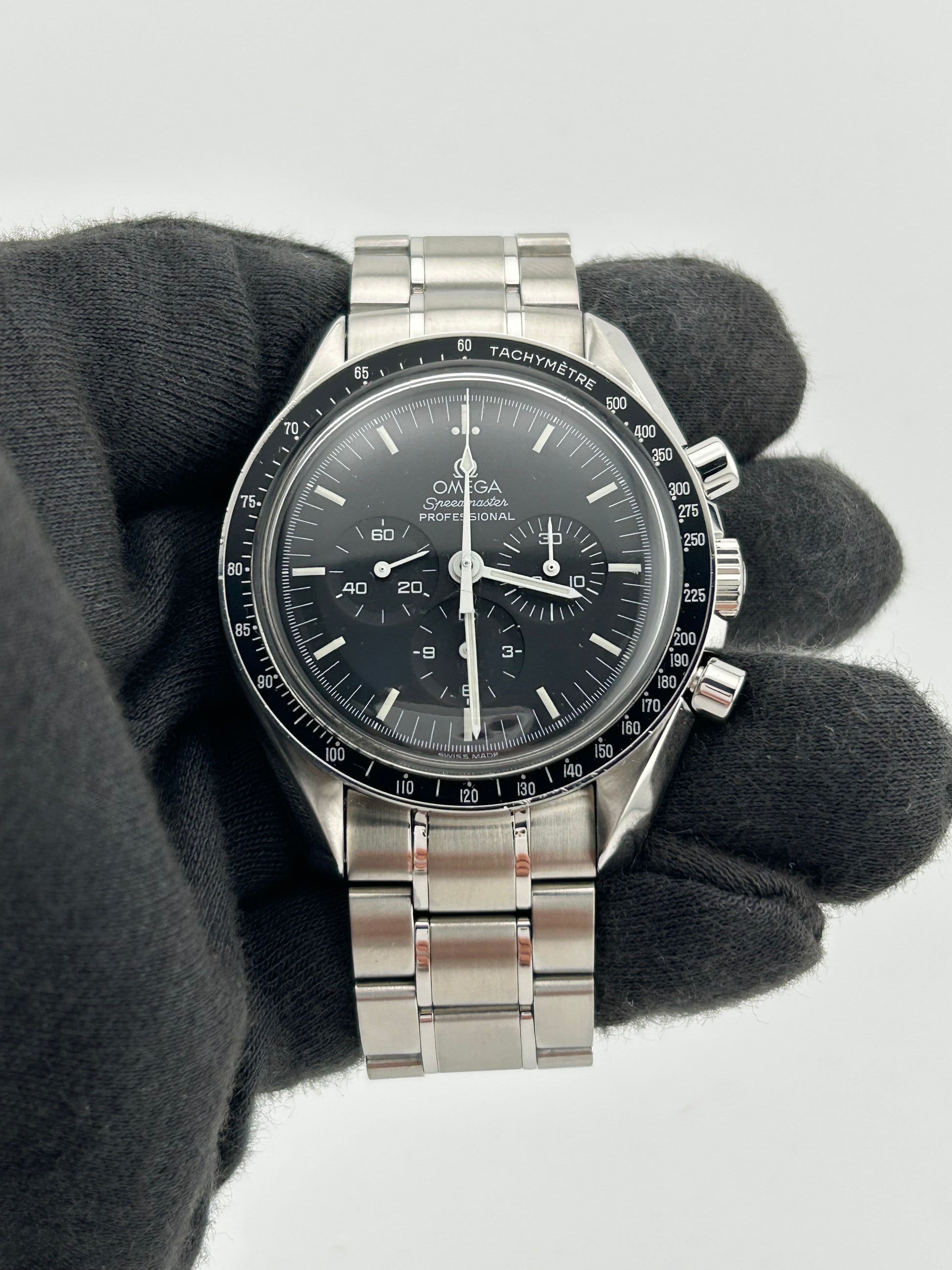 Omega Speedmaster Moonwatch Black Dial on Stainless Steel Bracelet Ref. 3572.5