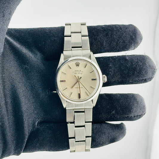 Rolex Air-King Silver Dial on Folded Oyster Ref. 5500 Papers 1977 — view 2