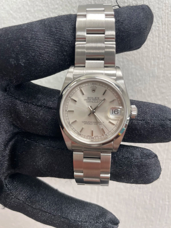 Rolex Datejust Silver Dial on Oyster Ref 78240 with Papers 2001
