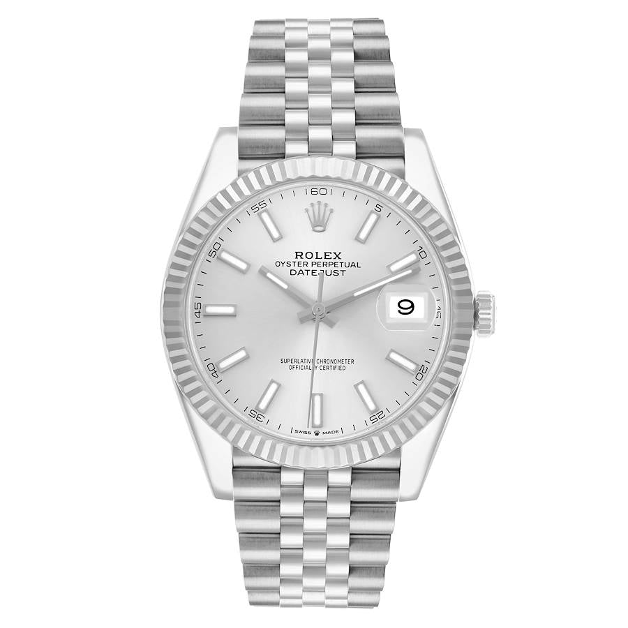 Rolex Datejust Silver Index Dial on D Link Jubilee Bracelet Ref. 126334 Card 2017
