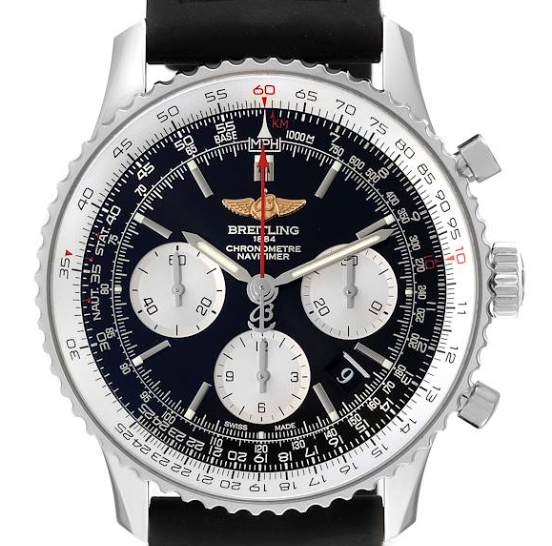 Breitling Navitimer 01 Black Dial on Rubber Strap Ref. AB0120/A022B01WBD Complete 2016