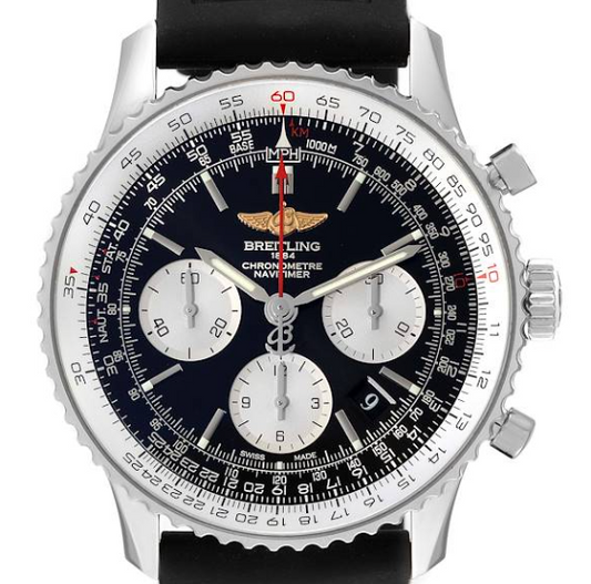 Breitling Navitimer 01 Black Dial on Rubber Strap Ref. AB0120/A022B01WBD Complete 2016