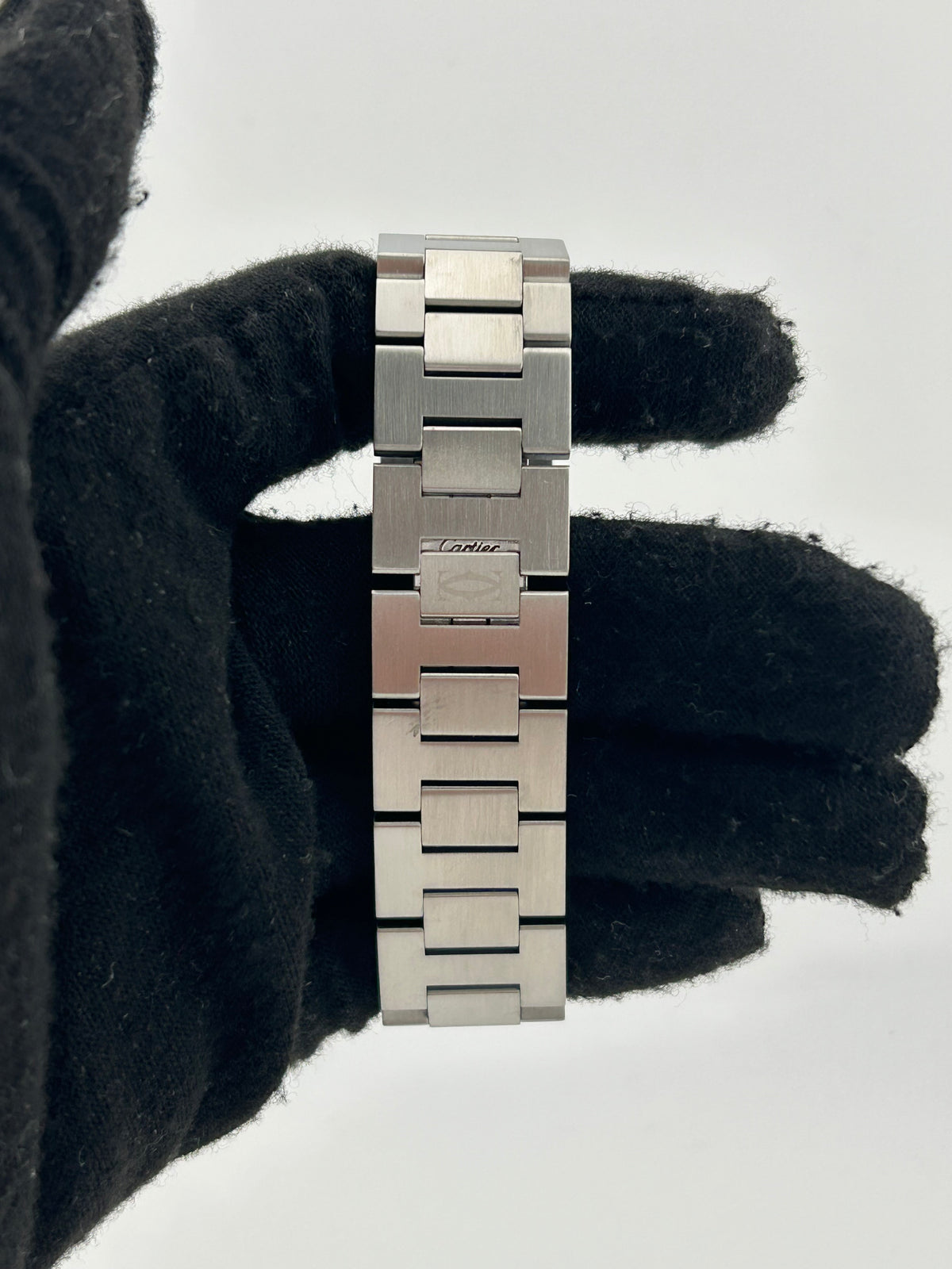 Cartier Pasha C Silver Dial on Stainless Steel Bracelet Ref. W31029M7 — view 4