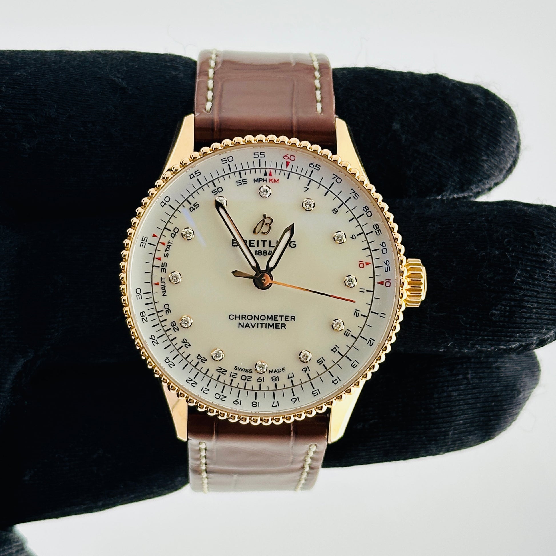 Breitling Navitimer Automatic Mop Dial on Leather Strap Ref. R17327211A1P1 Card 2025 — view 3