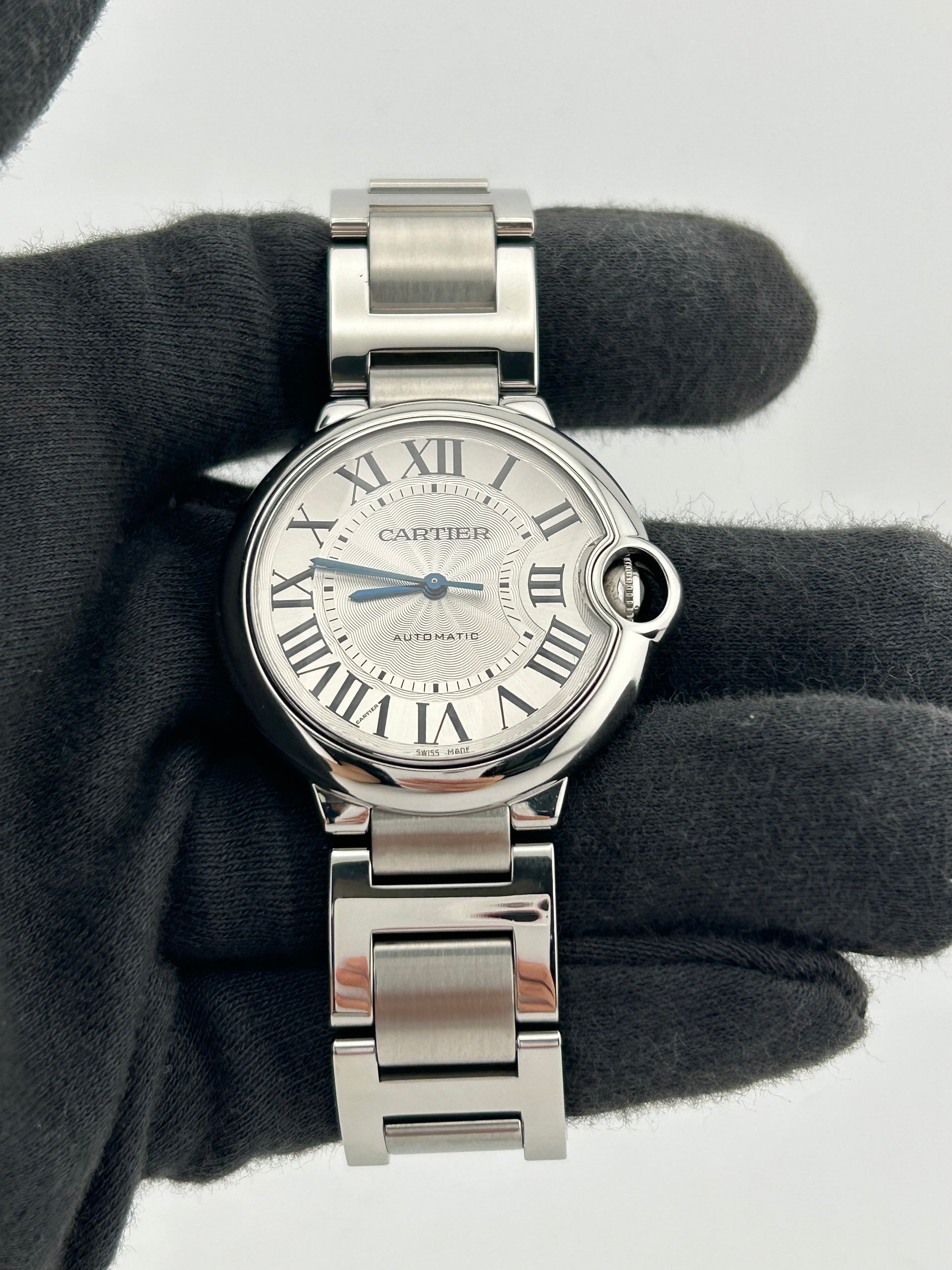 Cartier Ballon Bleu Silver Roman Numerals Dial on Stainless Steel Bracelet Ref. W6920046 Papers 2016 — view 2