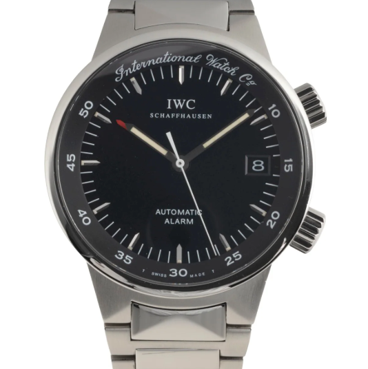 Iwc GST Alarm Black Dial on Stainless Steel Bracelet Ref. IW353702