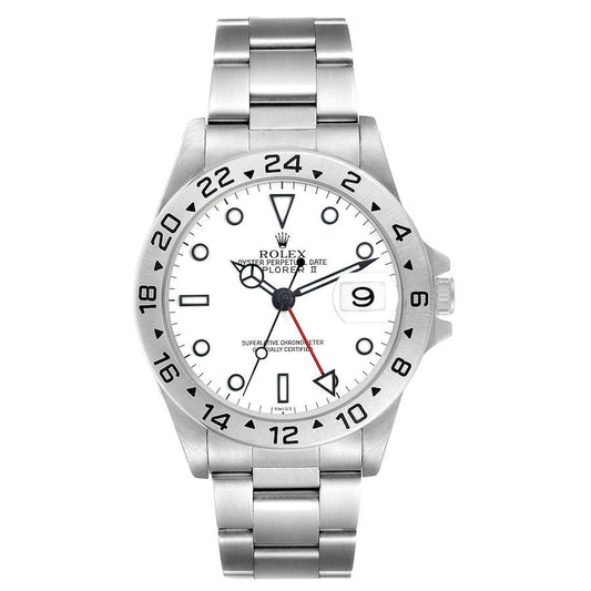 Rolex Explorer II Polar White Dial on Oyster Bracelet Ref. 16570 Papers 1998