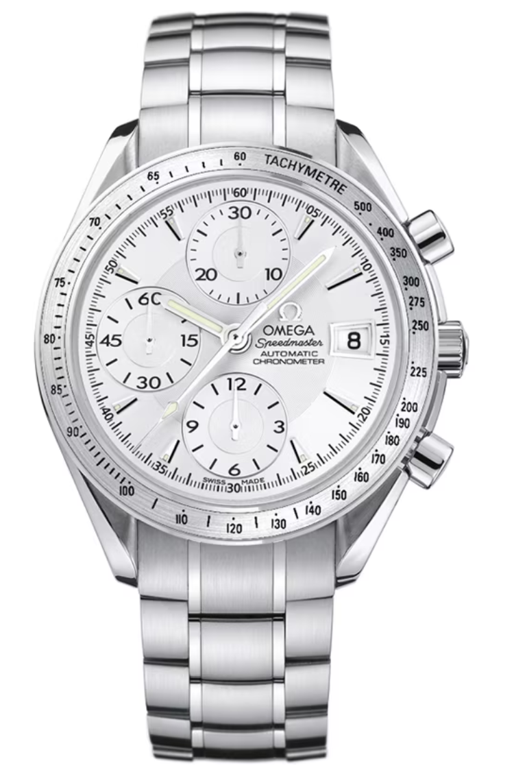 Omega Speedmaster Date Silver Dial on Stainless Steel Bracelet Ref. 3211.30 Card