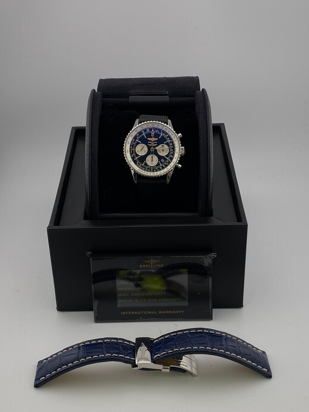 Breitling Navitimer 01 Black Dial on Rubber Strap Ref. AB0120/A022B01WBD Complete 2016 — view 7