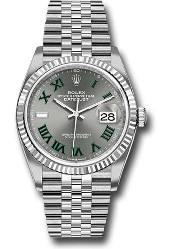 Rolex Datejust 36 Slate Roman Dial on Jubilee Ref 126234 with New Style Card Green 2026