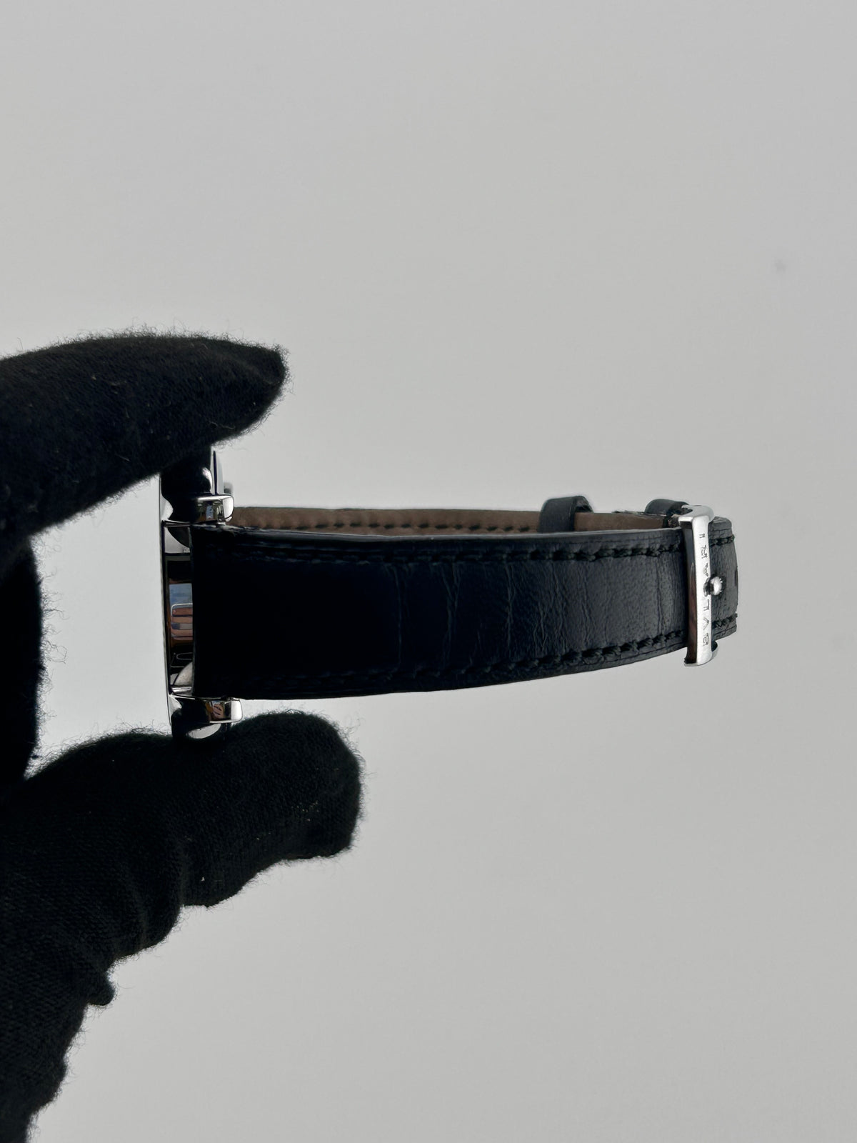Bvlgari Solo Tempo Black Dial on Black Leather Strap Ref. ST35S with Box — view 4
