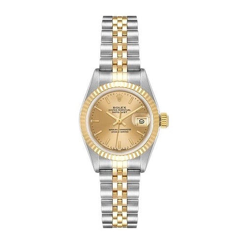 Rolex Datejust Lady Champagne Stick Dial on Jubilee Ref. 69173 Papers 1986