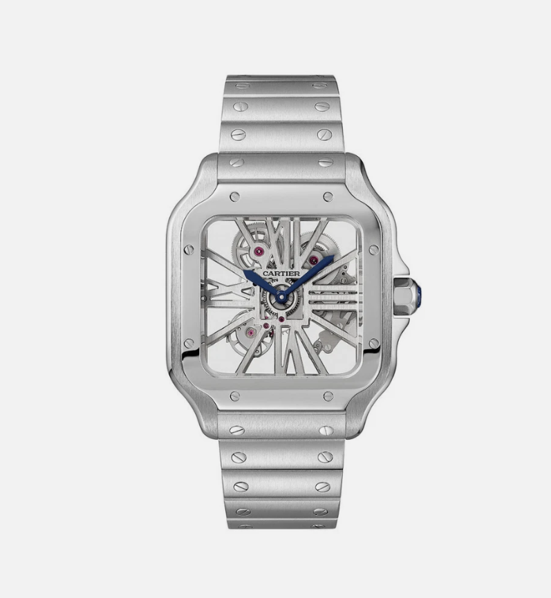 Cartier Santos Skeleton Skeleton Dial Ref. 4109 Papers Open Date