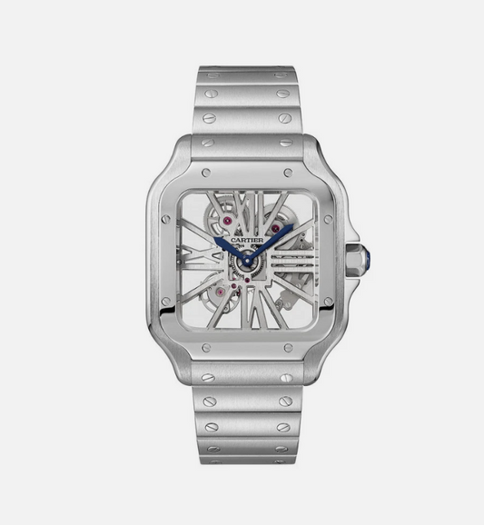 Cartier Santos Skeleton Skeleton Dial Ref. 4109 Papers Open Date