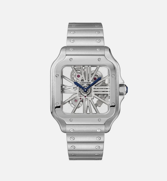 Cartier Santos Skeleton Skeleton Dial Ref 4109 with Papers