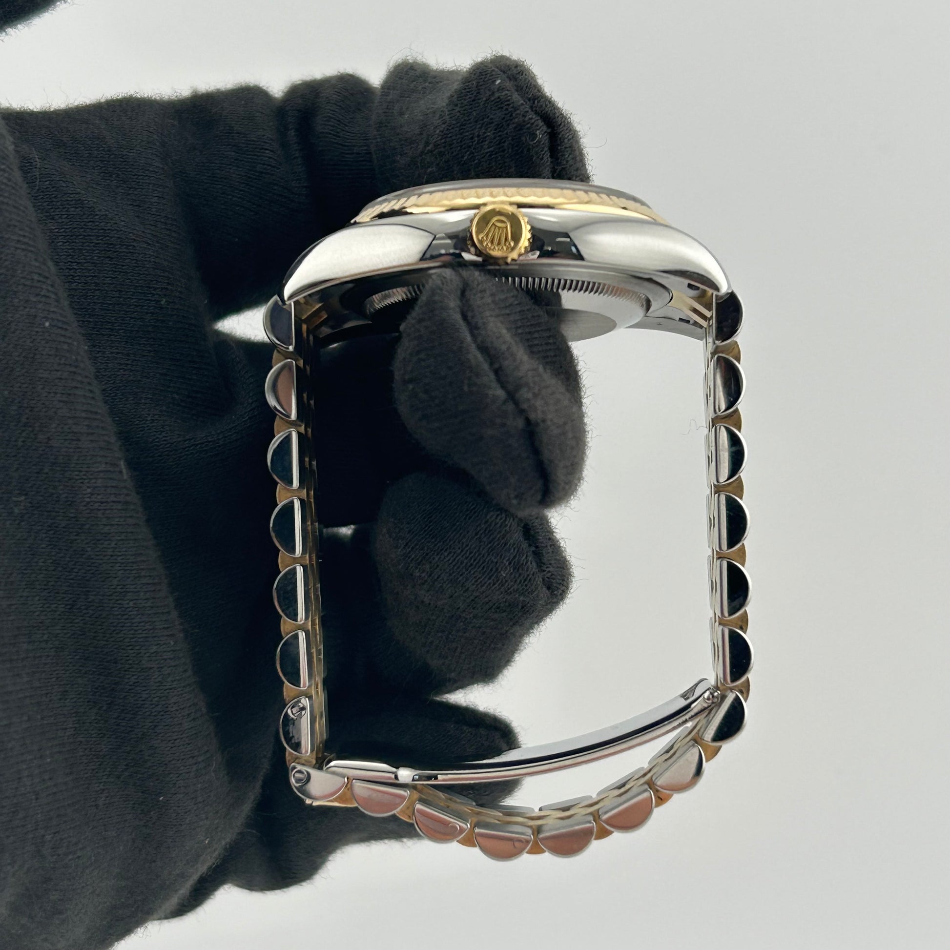 Rolex Datejust Champagne Anniversary Factory Diamond Dial Dial on D Link Jubilee Hidden Clasp Bracelet Ref. 116233G 2008 — view 6