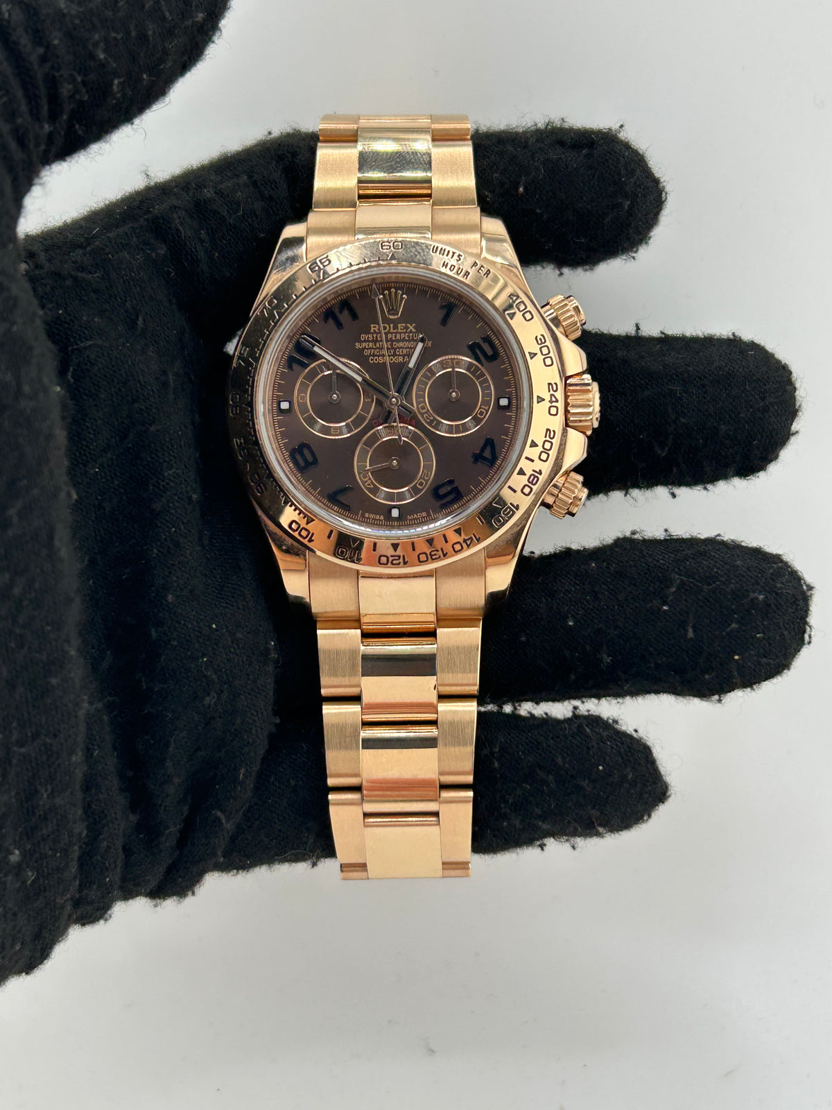 Rolex Daytona Chocolate Arabic Dial on Oyster Ref. 116505 Card 2014 — view 2