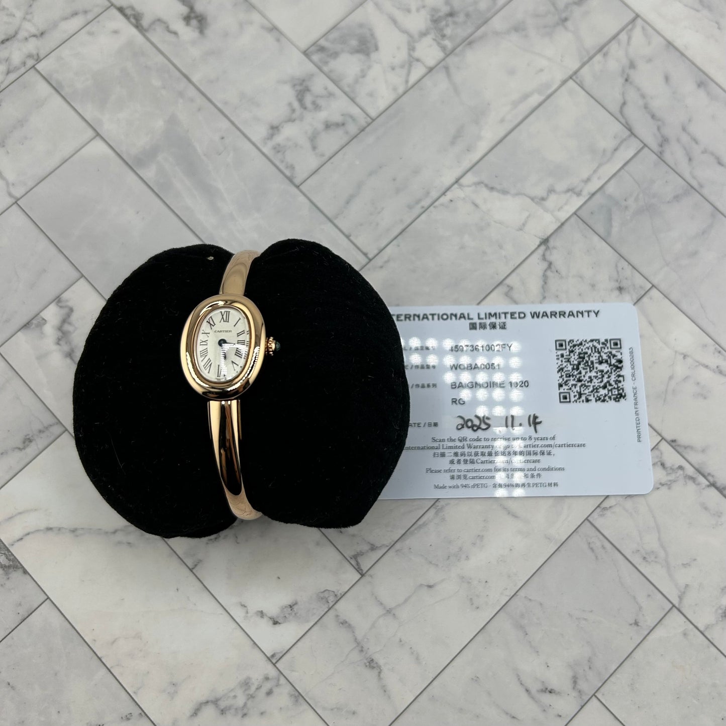 Cartier Baignoire Mini Silver Dial on Bracelet Ref. WGBA0051 Card 2025 — view 7