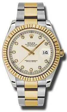 Rolex Datejust II Ivory Diamond Dial on Oyster Ref. 116333 Card 2016