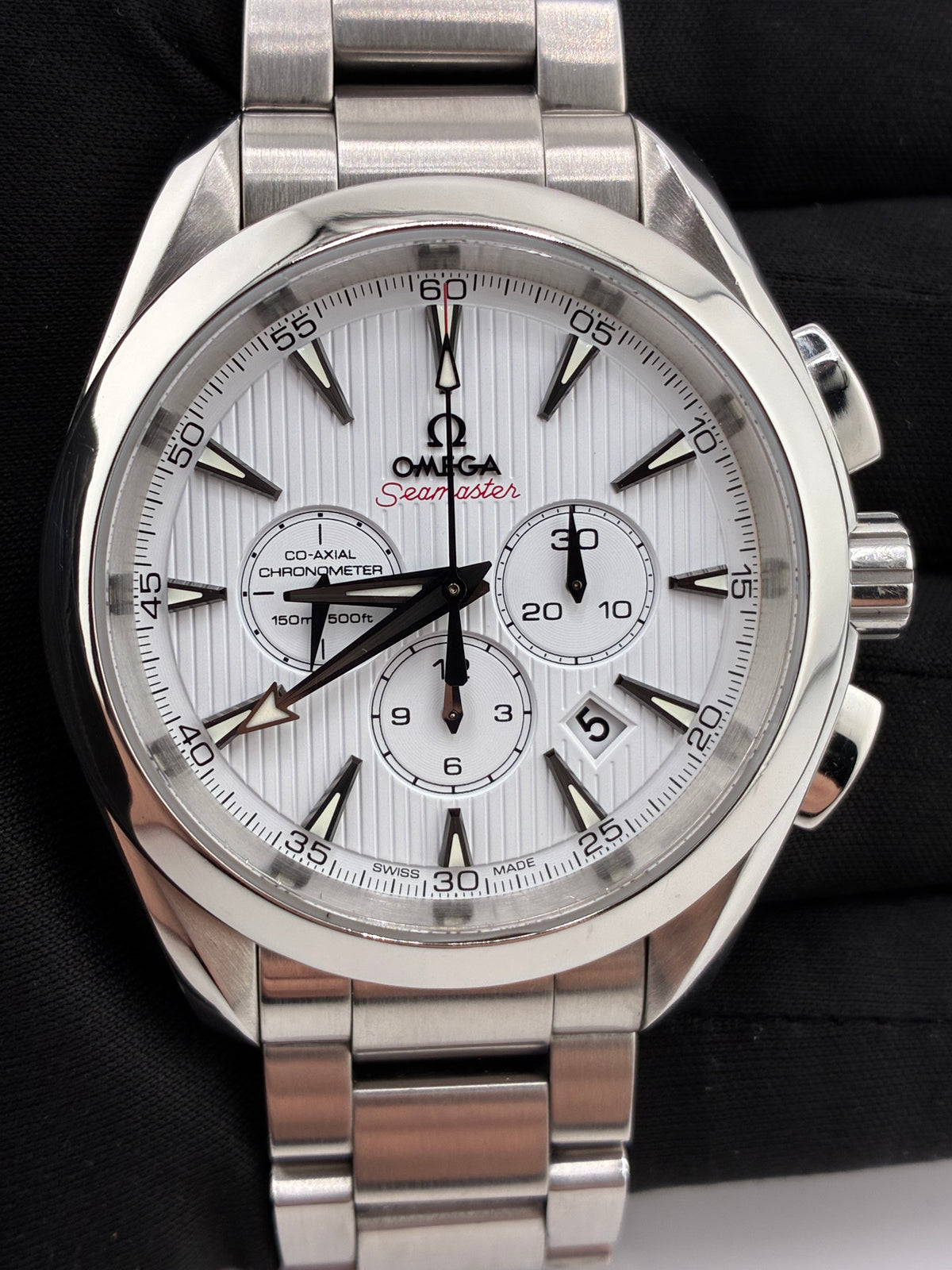 Omega Seamaster Aqua Terra White Dial on Stainless Steel Bracelet Ref. 231.10.44.50.04.001 Card 2012 — view 2