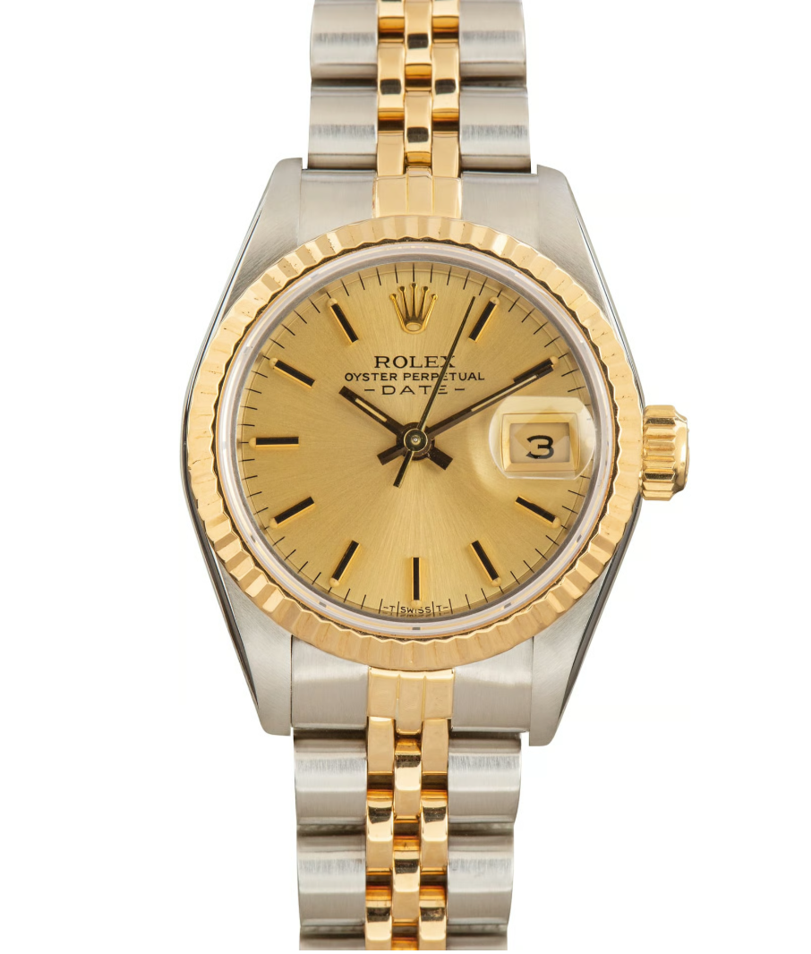 Rolex Datejust Lady Champagne Stick Dial on Jubilee Ref. 69173 Papers 1992