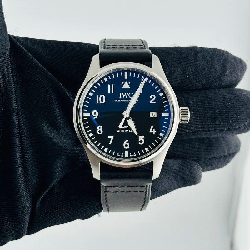 Iwc Pilot's Watch Mark XX Black / Arabic Numerals Dial on Leather Strap Ref IW328201 with Card 2025