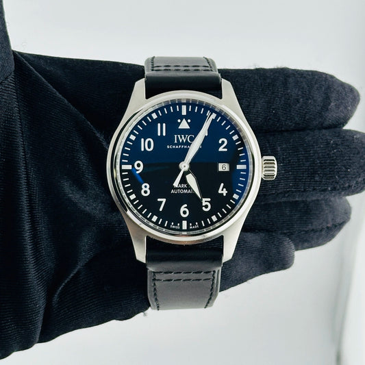 Iwc Pilot's Watch Mark XX Black / Arabic Numerals Dial on Leather Strap Ref IW328201 with Card 2025