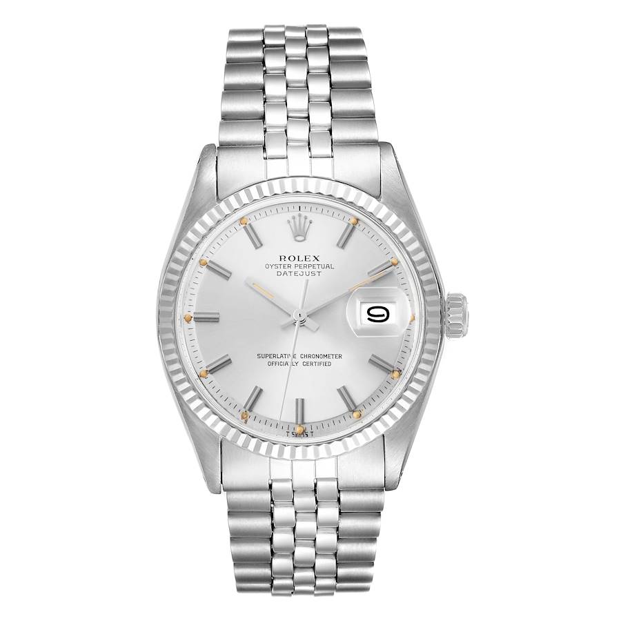 Rolex Datejust Silver Stick Dial on D Link Jubilee Bracelet Ref. 1601/4 1971