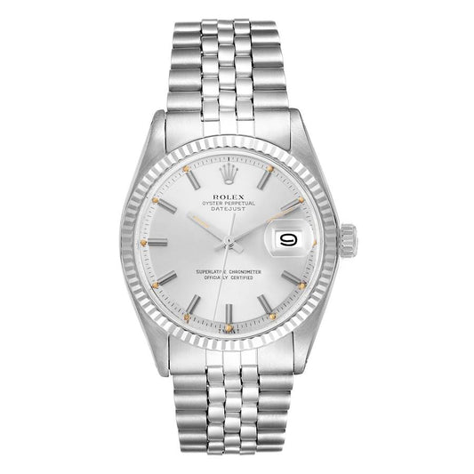 Rolex Datejust Silver Stick Dial on D Link Jubilee Bracelet Ref. 1601/4 1971