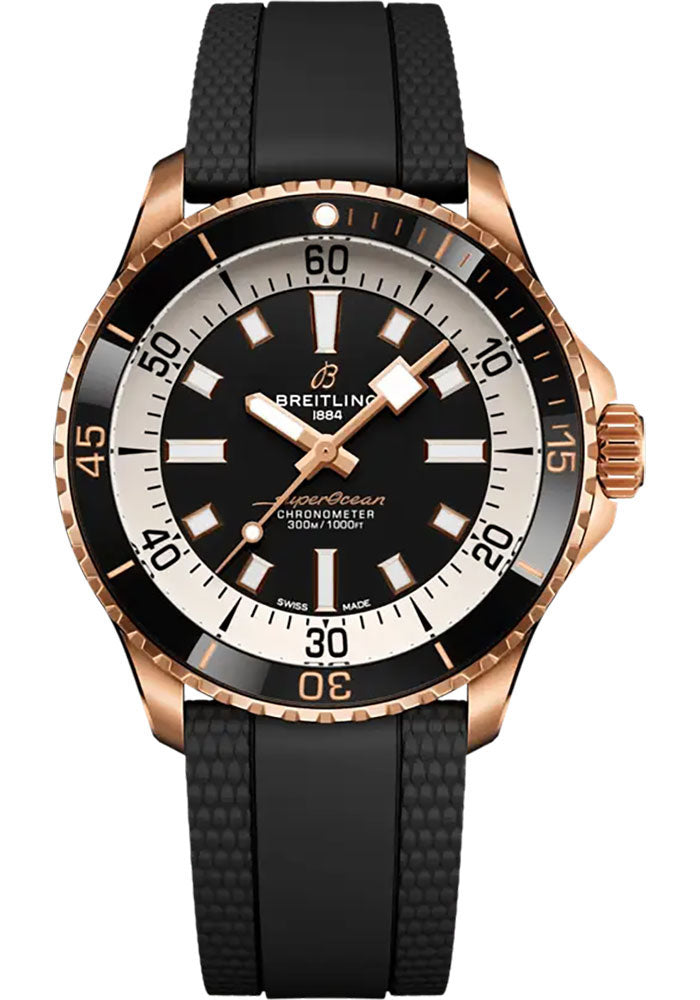 Breitling Superocean Automatic Black Dial on Rubber Strap Ref. R17375211B1S1 Card 2026