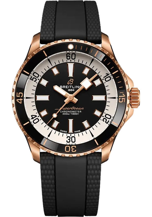 Breitling Superocean Automatic Black Dial on Rubber Strap Ref R17375211B1S1 with Card 2026