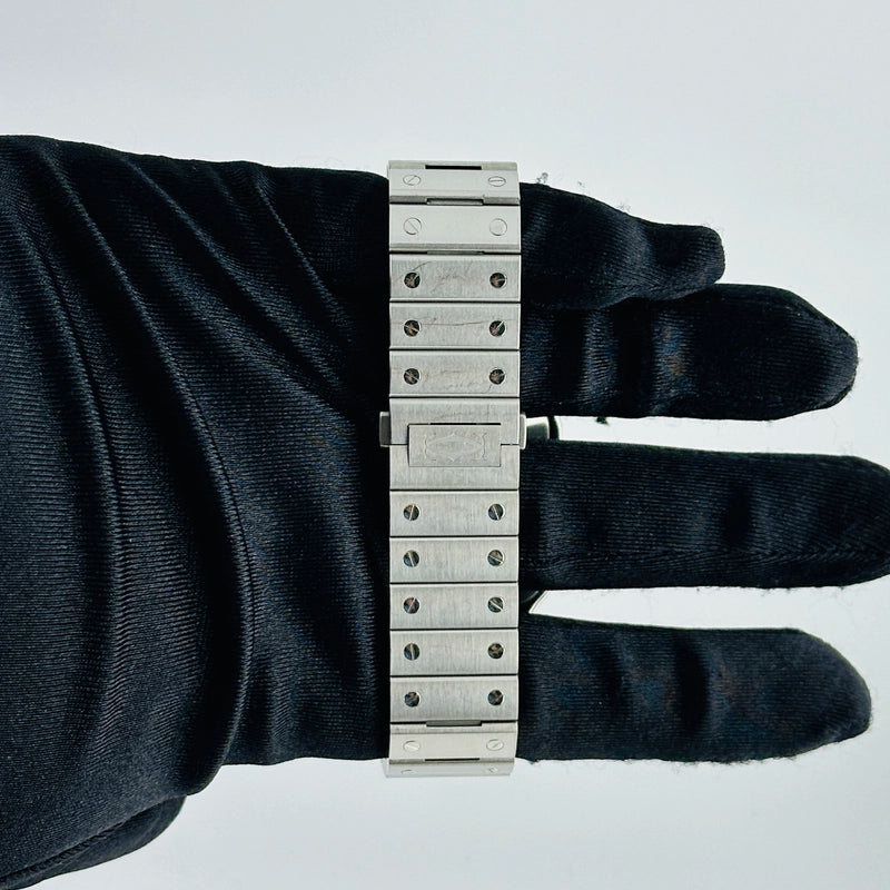 Cartier Santos Silver Roman Dial on Stainless Steel Bracelet Ref 4072/WSSA0018 with Card 2025