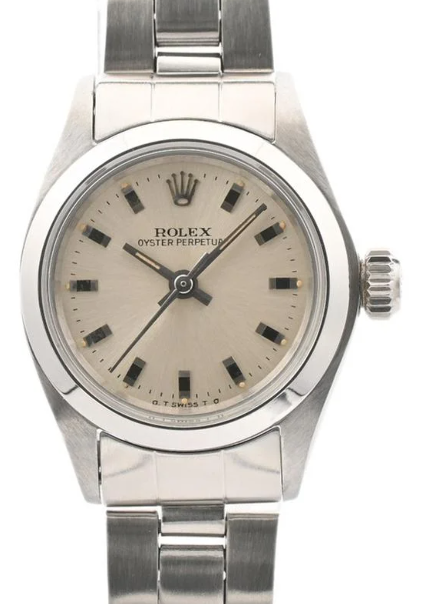 Rolex Oyster Perpetual Silver Index Dial on Oyster Steel Bracelet Ref. 6718 1978